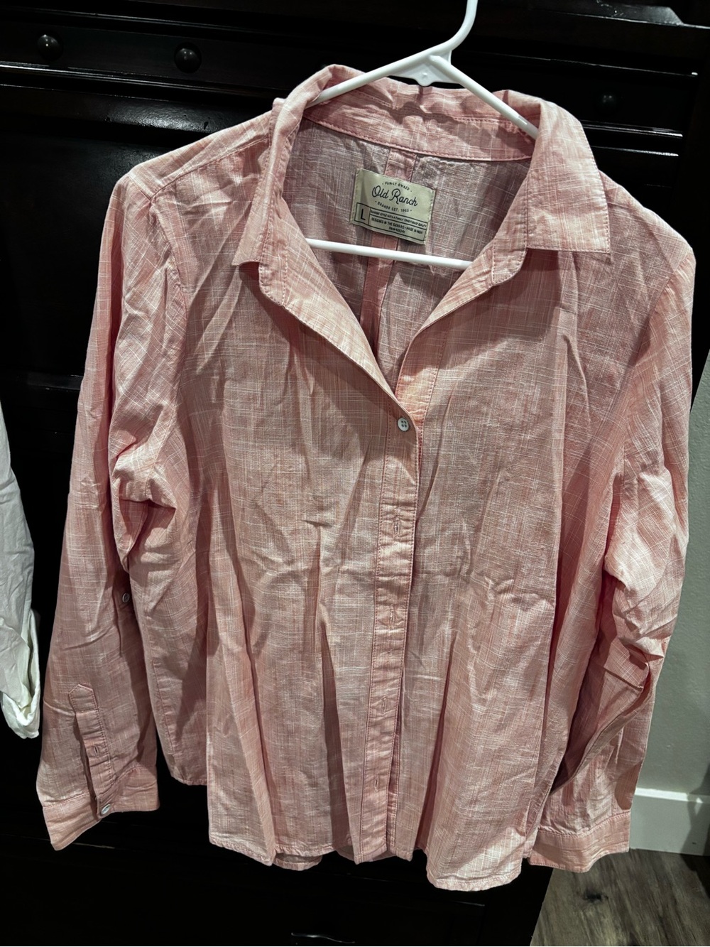 Pink Button-Front Women's Blouse